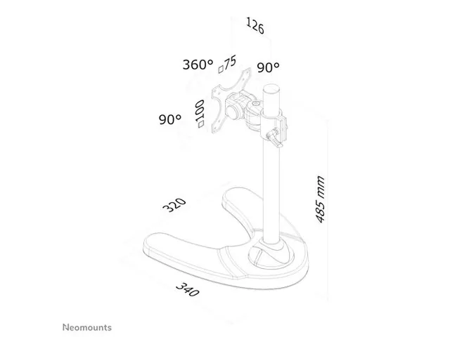 Monitorstandaard FPMA-D700 Zwart