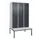 locker met bank,HxBxD 2120x1200x815mm,3vak,vak B 400mm,draaigrendel