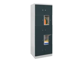 lockerkast,HxBxD 1800x600x500mm,2x5vakken,RAL7035,front RAL7016 - 2