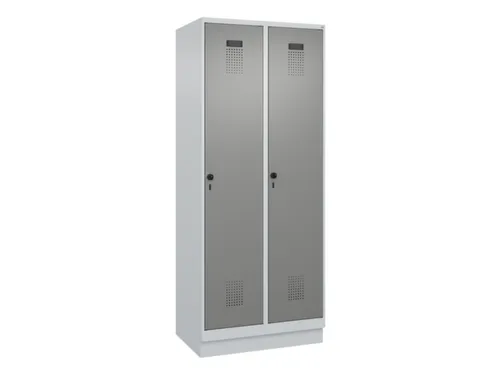 locker,HxBxD 1950x800x500mm,2vak,vak B 400mm,draaigrendel,sokkel