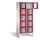 Lockerkast 1850x810x500mm 2x5 vakken Cilinderslot Poten, RAL3003