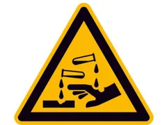 Waarschuwingsbord,Waarschuwing: Bijtende Stoffen,Sticker,Folie