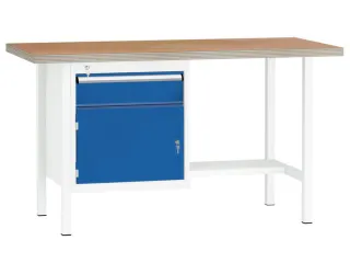 Werkbank 840x1500x700mm 1lade 150mm 1kastvak 350mm 1/2legbord Ral7035 - 1