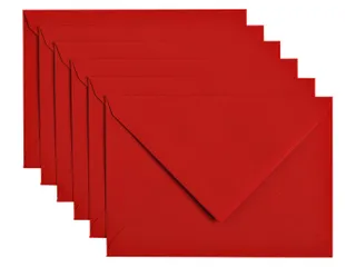 Envelop Papicolor C6 114x162mm Rood Gegomd - 1