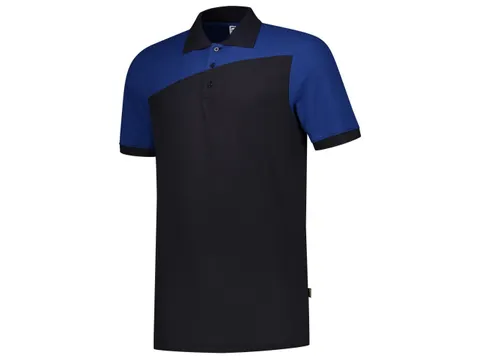Tricorp Bicolor naden 202006 polo, marine/koningsblauw, maat S, per st