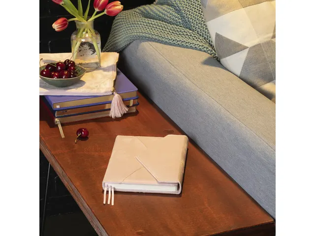 Carnet de notes enveloppe ligné rose 15x20cm