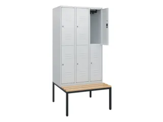 Dubbeldekse dekenkist,HxBxD 1950x900x815mm,3x2vak.,vak B 300mm - 2