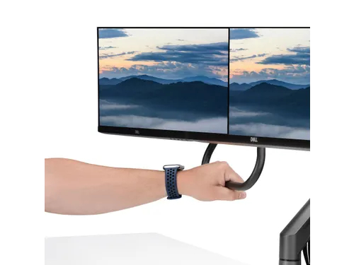 Desk Mount Dual Monitor Arm Tot 27 Inch Crossbar