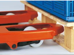 Palletwagen 2.5t Zwenk-/vorkwielen Rubber/pu Dubbel Vorklengte 810mm
