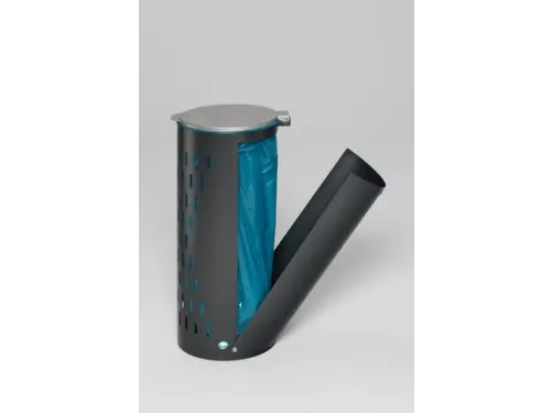 Afvalverzamelaar Antraciet 120 Liter 850x380x440mm Met Deur