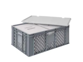 Euronorm-stapelbak,m. 2isoleerboxen,HxLxB 240x600x400mm,43/10,4l,HDPE - 2