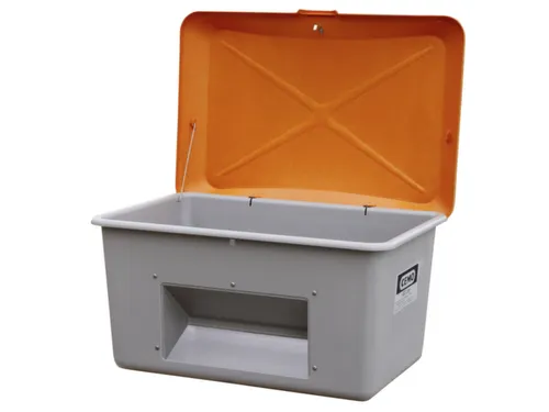 strooigoedbak,400l,HxBxD 670x1210x820mm,GVK,grijs,deksel oranje