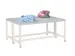 Banc Vestiaire 1000mm Double Assise Lames Plastique Piètement Ral9010