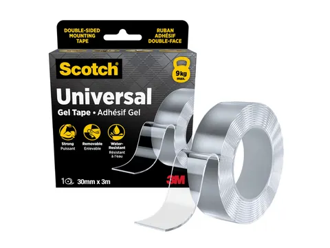 Montagetape Scotch universele dubbelzijdig geltape 3mx30mm transparant