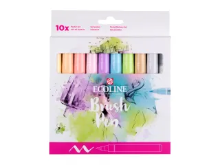 Brushpen Talens Ecoline Pastel blister à 10 stuks assorti - 6