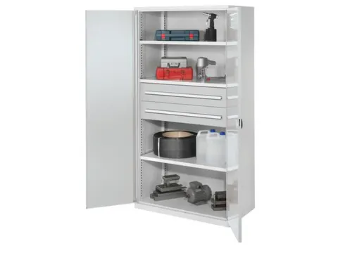 Materiaalkast Dubbelwandige Deur 1950x1000x600mm 3legborden 2laden