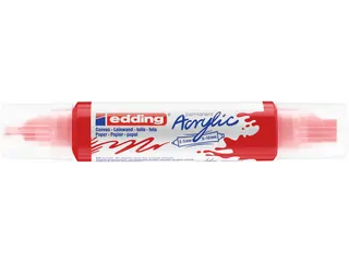 Acrylmarker edding e-5400 3D double liner verkeersrood - 2