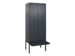 Z-garderobekast,HxBxD 2120x800x815mm,4vak,vak B 400mm,cil.-slot