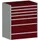 Ladekast 1200x1050x750mm 7laden 200kg Kleur Ral3004
