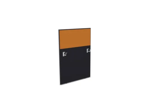 baliepaneel,v. bureau,aanbouw links,B 800mm,CC-zwart,BN3005-geel
