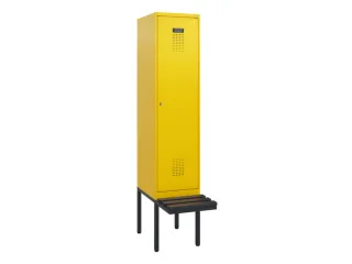 locker met bank,HxBxD 1950x400x815mm,1vak,vak B 400mm,cilinderslot - 2