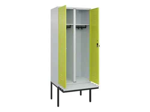 locker voor scheiding van kleding,HxBxD 2120x800x815mm,2vak