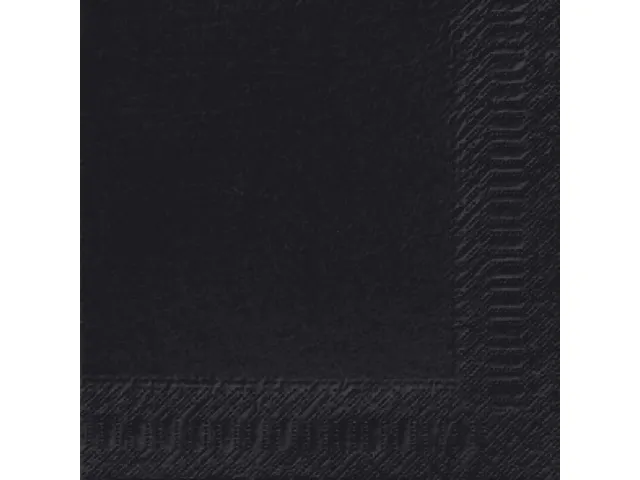 Duni Servet 40x40cm 3 laags Zwart 8x125 stuks