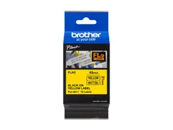 BROTHER FL-E6511 Labeltape Zwart op geel 21mm