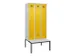 locker met bank,voor scheiding van kleding,HxBxD 2120x900x815mm,3vak