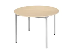 Tafel Rond 110 Cm Frame Aluminium Blad Esdoorn
