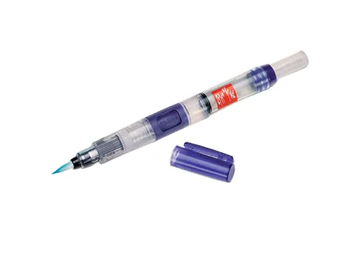 Penseel Caran d'Ache Water Brush medium, breed, fibre tip set à 3st
