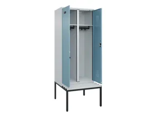 locker met bank,voor scheiding van kleding,HxBxD 2120x800x815mm,2vak - 1