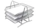 3 Brievenbakjes Mesh Metaal A4 Zilver