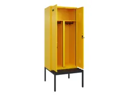 PBM-locker met bank,HxBxD 2120x800x815mm,2vak,vak B 400mm,draaigrendel