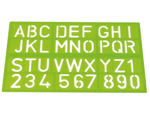 Sjablonen Westcott cijfers en letters assortie kleuren