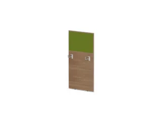 baliepaneel,v. bureau,aanbouw links,B 600mm,NT-cherry,BN7048-groen - 1