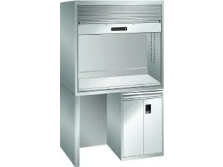 pc-kast,HxBxD 2200x1434x725mm,toetsenbordblad,romp RAL7035 - 1