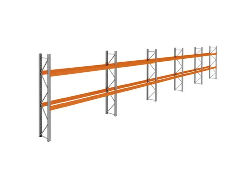 palletstelling,basis+4xaanbouw,HxBxD 3360x18600x750mm,vakl. 3400kg