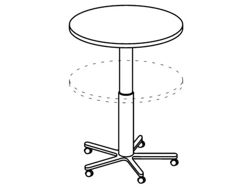 Zuilentafel H 720-1140cm D 800mm Ral7035 Grijs