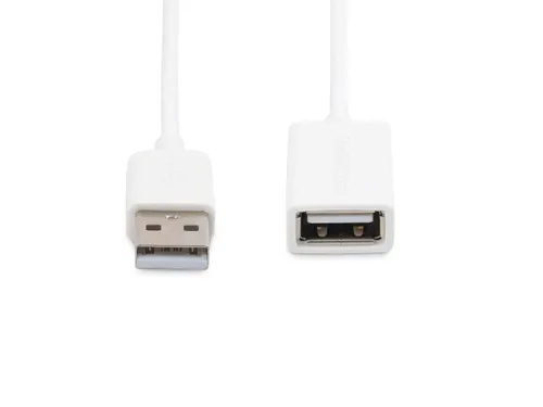 1m USB 2.0-verlengkabel wit A naar A M/F