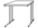 table de bureau,HxlxP 740x800x800mm,panneau blanc,pied en C RAL9006