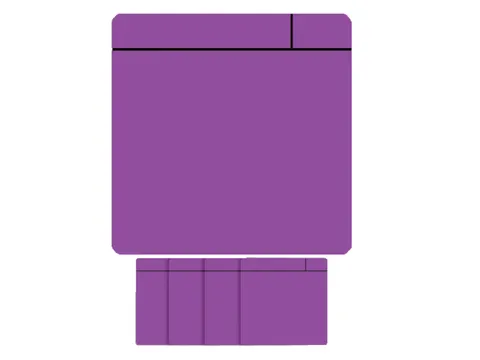 Magneet scrum 75x75mm paars 5 stuks