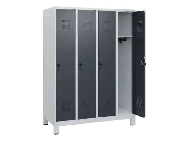 schoollocker,HxBxD 1630x1200x500mm,4vak,vak B 300mm,draaigrendel
