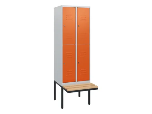 Dubbeldekse dekenkist,HxBxD 1950x600x815mm,2x2vak.,vak B 300mm