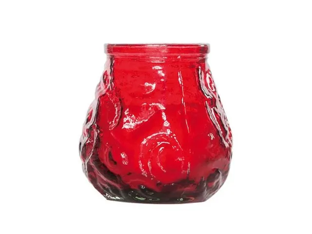 Cosy & Trendy Mini Lowboy Ø7,5 cm x 7,5 cm Rood Horeca kaars 15 stuks