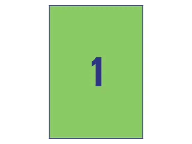 Etiquette Avery Zweckform 3472 210x297mm A4 vert 100 pièces