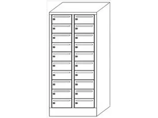 Postsorteerkast 1850x830x500mm 2x10 Vakken Ral7035 Front Ral5012 - 3