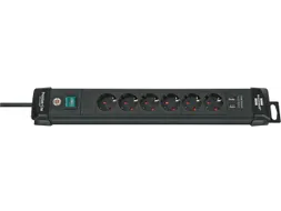 Stekkerdoos Brennenstuhl Premium 6 voudig inclusief 2 USB 3 m zwart