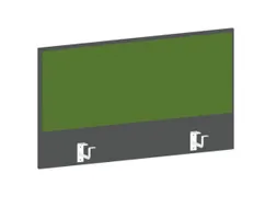 baliepaneel bureau aanbouw achter MS-donkergrijs BN7048-groen 1000mm