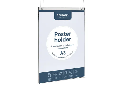 Posterhouder Europel A3 staand acryl